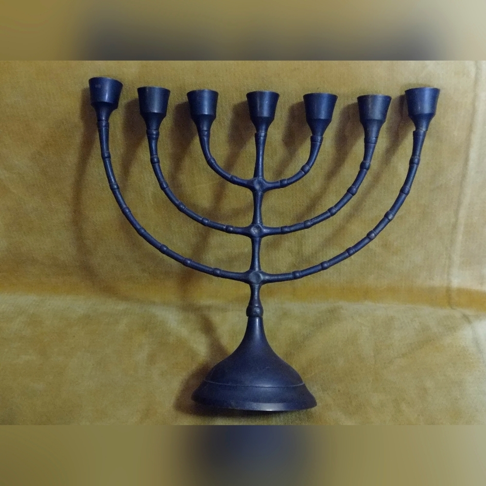 Brass Hebrew chandelier